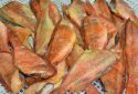 Hot smoked Owston's rockfish (Sebastes owstoni)