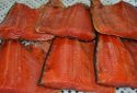 Cold smoked Sockeye (red) salmon half split fillet